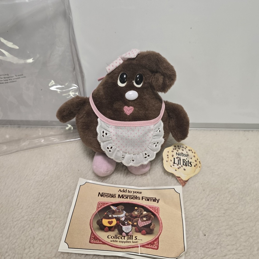1984 Vtg Collectible Nestle Li'l Bits Plush Stuffed Chocolate Chip The Nestle Co